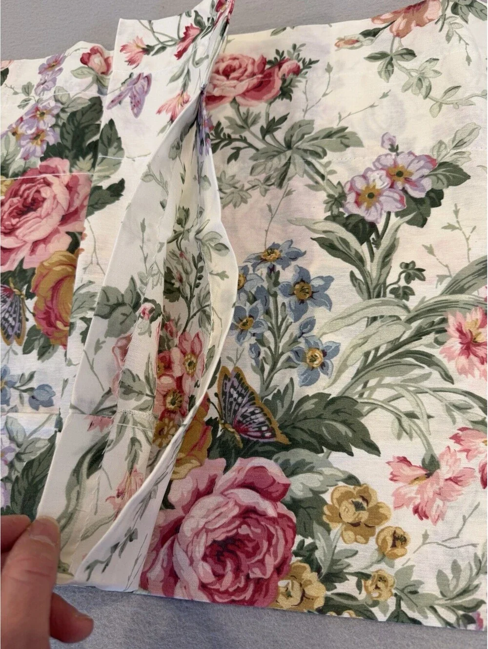 Dan Rivers Set Of 2 Balloon Valances Floral Cottage Shabby Chic NWT
